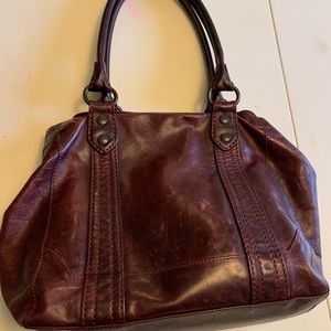 Frye Burgundy shoulder bag with matching wallet
